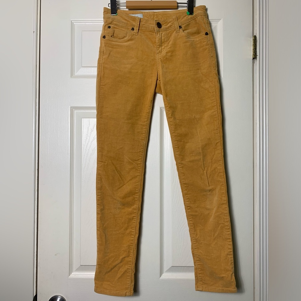 Kut From The Kloth | Mia Toothpick Skinny Orange Corduroy Pants - 2